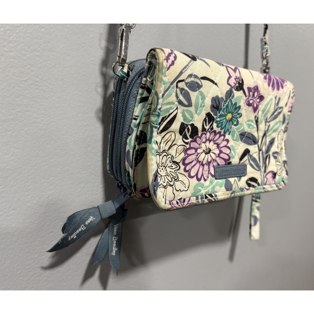 Vera Bradley Julia HELLO DAHLIA Crossbody Handbag Quilted Purse - Picture 2 of 12